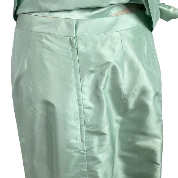 Vintage Marisa Baratelli Thai Silk Beaded Wrap Blouse Maxi Skirt Set Mint Size 6 - Picture 14 of 15